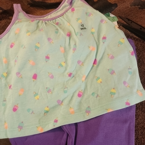 🍼Little Girls Printed 2Pc. Set 12M - Picture 1 of 5